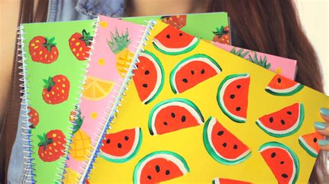 DIY: Fruity Notebook Covers | Back to School | Diy notebook cover, Diy notebook, Kids notebook