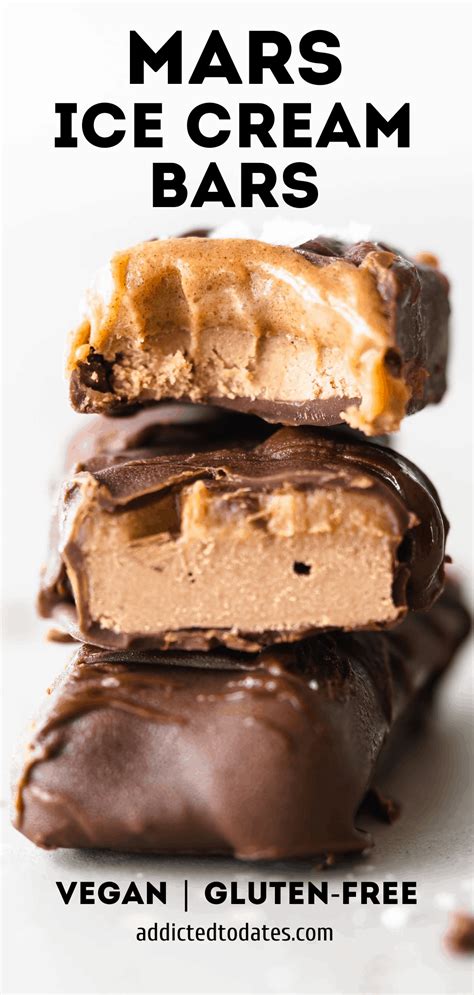 Mars Ice Cream Bars (Vegan) - Addicted to Dates