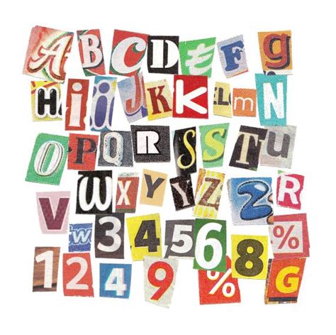 Magazine Letter Cutouts Ransom Note (PNG Transparent) | OnlyGFX.com | Vintage lettering ...