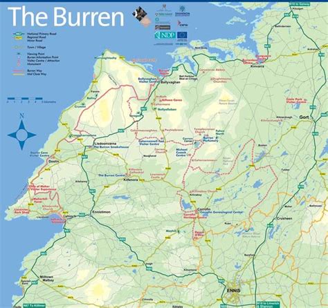 Map Of The Burren Ireland | Printable Templates Free