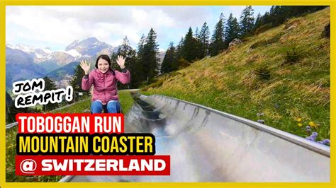 🇨🇭 TOBOGGAN / Mountain Coaster at Switzerland (Rodelbahn Oeschinensee ...