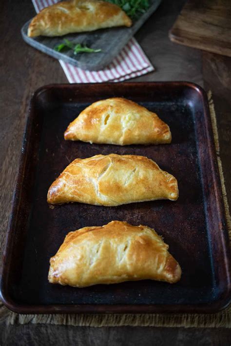 British Cheese and Onion Pasty - Culinary Ginger