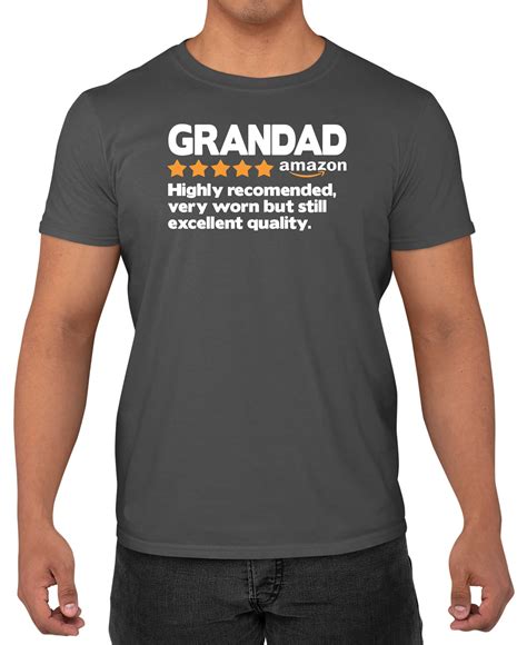 Grandad T-shirt 5 Star Rating Funny Gift Shirt Men's Fathers Day Top - Etsy