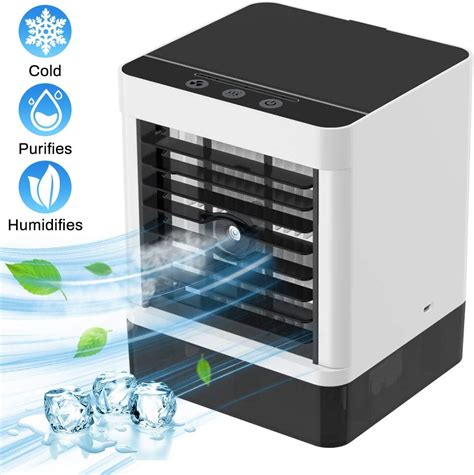 3 Speeds Desktop Cooling Fan 4 in 1 Evaporative Coolers Personal &Portable Air Cooler Humidifier ...