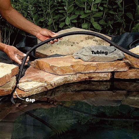 backyard fish pond plumbing tube | Ponds backyard, Building a pond ...