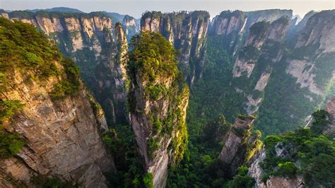 Aerial view of Avatar Mountains, Zhangjiajie National Forest Park, China | Windows Spotlight Images