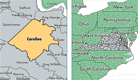 Caroline County, Virginia / Map of Caroline County, VA / Where is ...