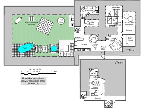 The BB house layout : r/BigBrother