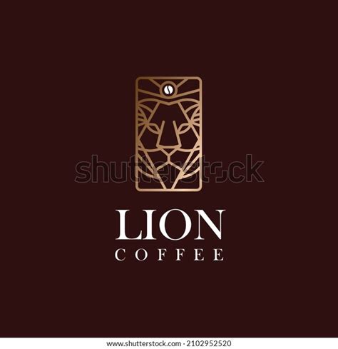 Lion Logo Design Coffee Stock Vector (Royalty Free) 2102952520 | Shutterstock