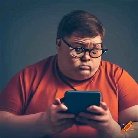 Man with glasses struggling to spell on smartphone