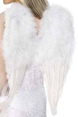 Amazon.com: Smiffys Christmas Halloween Costume White Feather Angel Wings: Costume Accessories ...