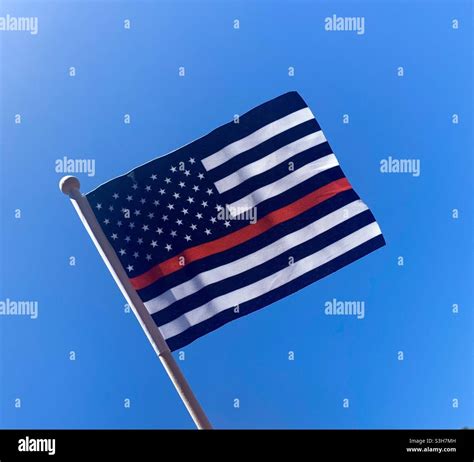 Back the blue - American flag supporting our police Stock Photo - Alamy