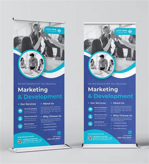 Business Marketing Agency Roll-up Banner Template AI, EPS Banner Printing, Banner Ads, Banner ...