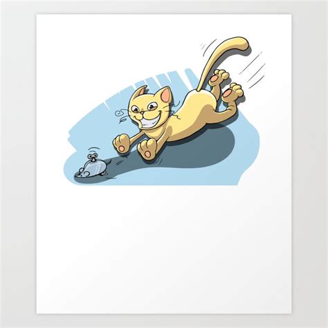 Cat Running After Rat - Tom and Jerry Illustration Art Print by Arthur ...