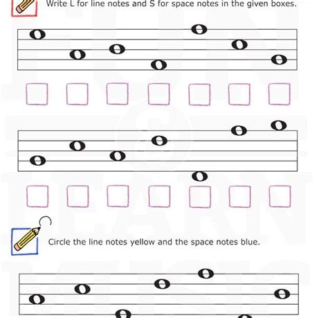 Line Notes & Space Notes | Music classroom rules, Music worksheets ...