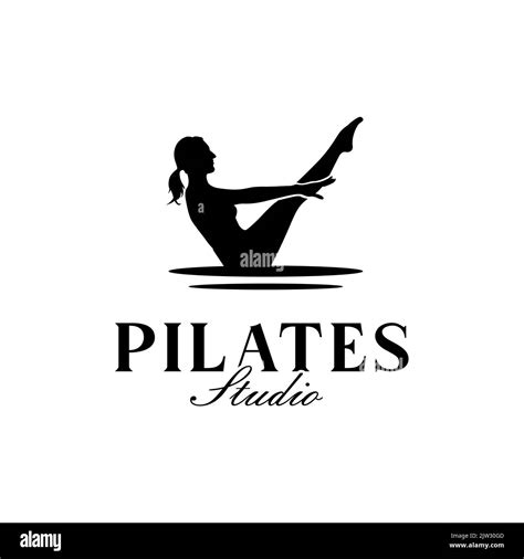 Silhouette de femme assise Yoga Pilates pose pour le logo de la salle de sport ou Yoga Vector ...