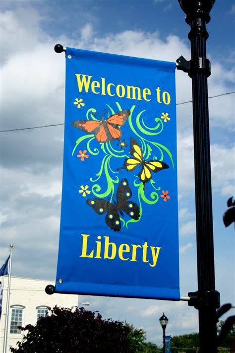 #liberty light pole #banner http://materialpromotions.com/ | Light pole, Post lights, Pole banners
