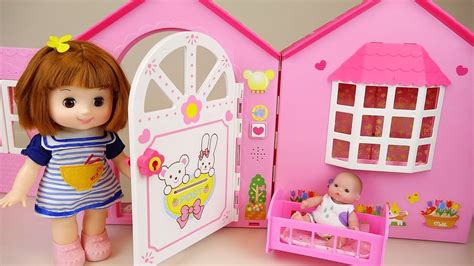 Baby doll house toy and Kinder surprise eggs play | FunnyCat.TV