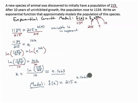 Example: Exponential Growth Problem - YouTube