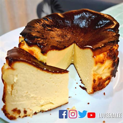 Basque Burnt Cheesecake Recipe - Luveena Lee