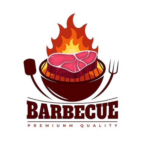 Modello dettagliato del logo del barbecue | Vettore Gratis