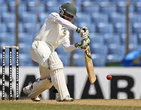 Mominul Haque drives during his century | ESPNcricinfo.com