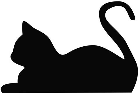 free black and white cat head outline clipart - Clipground