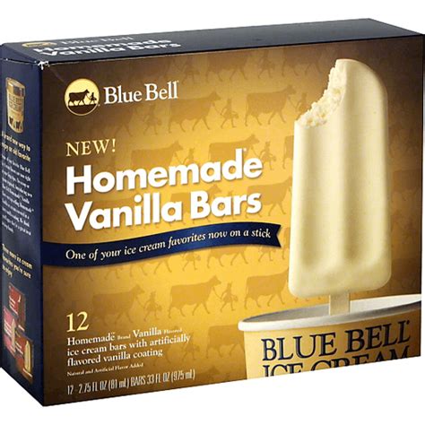 Blue Bell Ice Cream Bars, Homemade Vanilla | Sandwiches & Bars | Superlo Foods