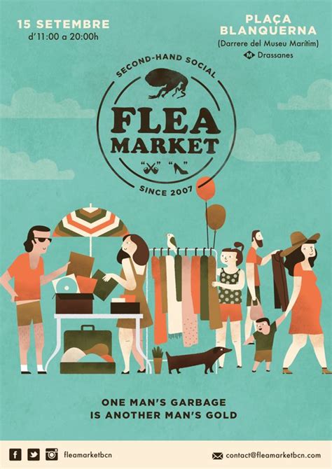 Flea Market Posters by Bea R Vaquero, via Behance | Flea market poster, Marketing poster, Flea ...