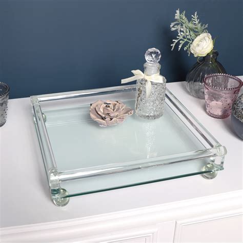 Decorative Square Glass Display Tray