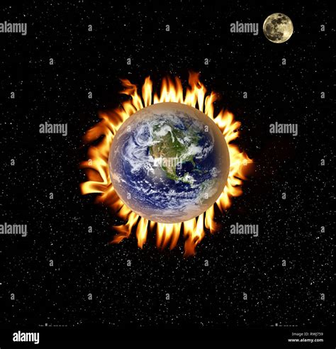 Earth on fire Stock Photo - Alamy