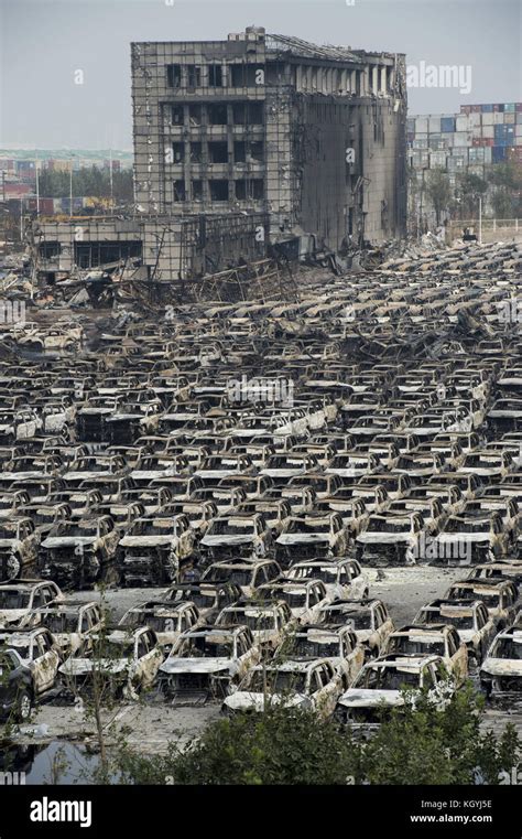 Tianjin, China. 17th Aug, 2015. Tianjin Explosion aftermath, blast Stock Photo: 165334778 - Alamy