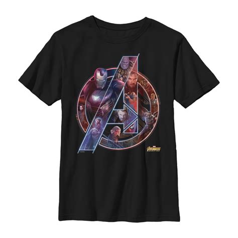 Marvel - Boy's Marvel Avengers: Infinity War Logo Graphic Tee Black Medium - Walmart.com ...