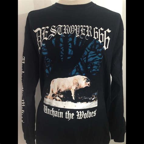DESTROYER 666 unchain the wolves, T-SHIRT for sale on osmoseproductions.com