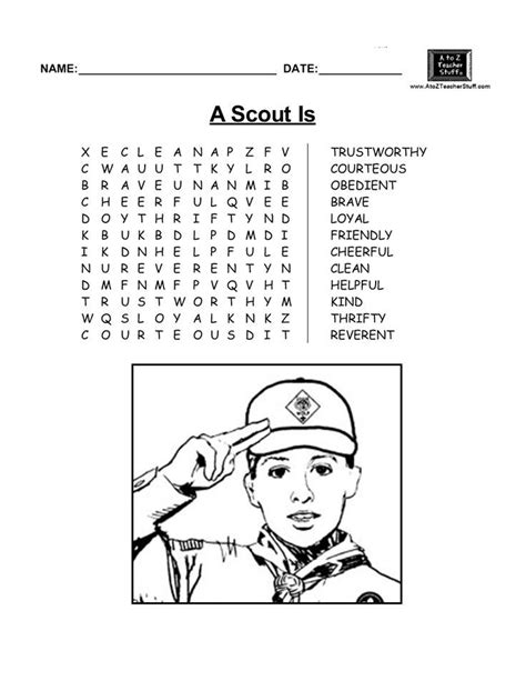 Cub Scout Activity Sheets