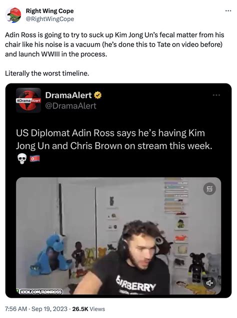 Adin Ross Kim Jong-un meme | Adin Ross' Kim Jong-un Interview Stream ...