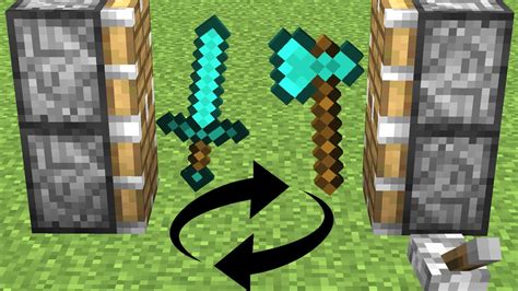 diamond sword + diamond axe = ??? - YouTube