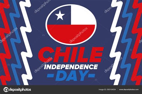 Chile Independence Day Happy National Holiday Fiestas Patrias Freedom Day Stock Vector by ...