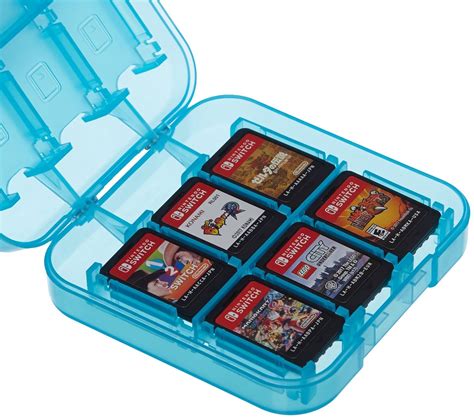 Amazon.com: Amazon Basics Game Storage Case for 24 Nintendo Switch Games - 3.4 x 3.4 x 1 Inches ...