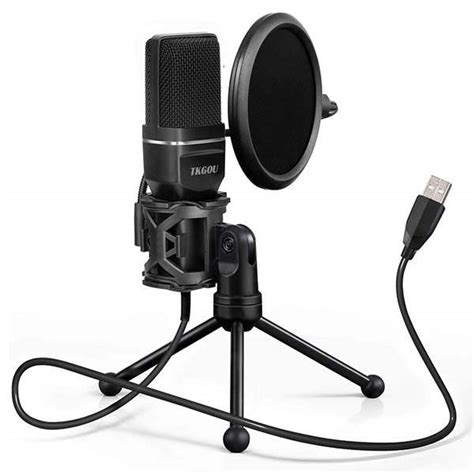 Tkgou USB Condenser Microphone with Pop Filter | Gadgetsin