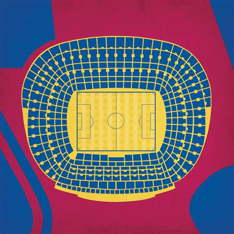 Camp Nou Map Art - City Prints