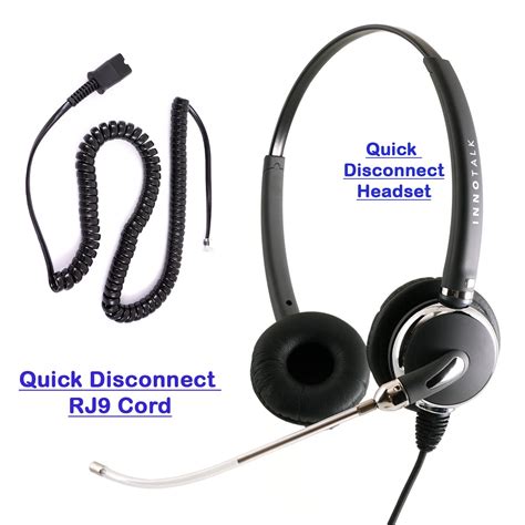 Desk Phone Headset for Cisco - Voice Tube Mic Binaural Headset with RJ9 Cisco Headset Adapter ...