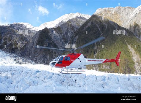 Helicopter Franz Josef Glacier West Coast South Island New Zealand ...