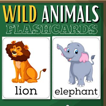 Wild Animals Flashcards by Kuma-San Innovation | TPT