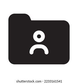 User Folder Icon Solid Style Stock Vector (Royalty Free) 2233161541 | Shutterstock