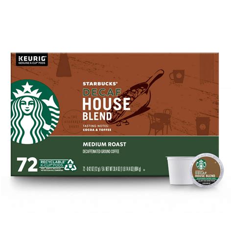 Starbucks Decaf Medium Roast K-Cups, House Blend (72 ct.) - Walmart.com ...