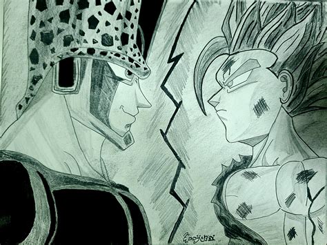 CELL VS GOHAN by EddySixX on DeviantArt