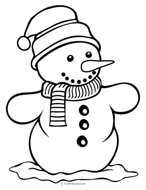 Snowman Scarf Printable