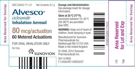 Alvesco - FDA prescribing information, side effects and uses