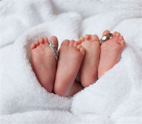 Twin baby girls feet with wedding rings Willow Baby Photography ...